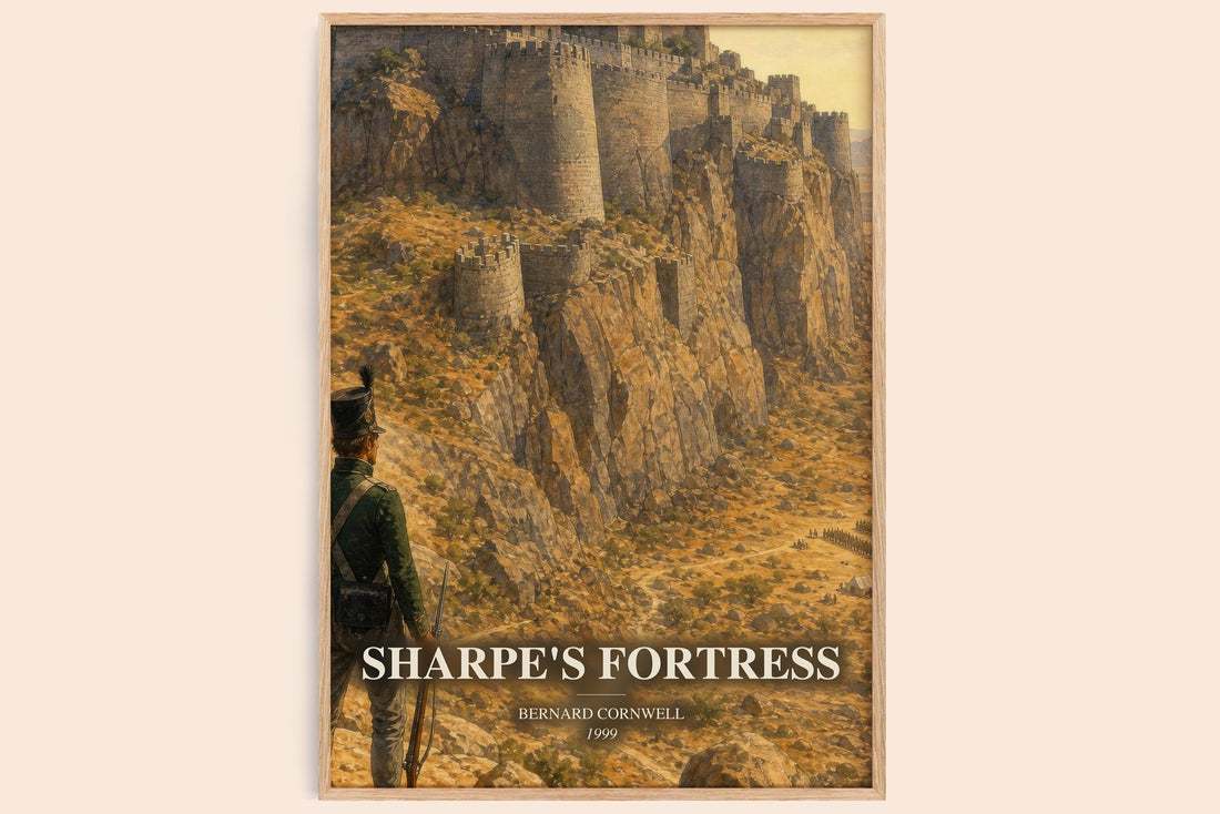 Sharpe's Fortress watercolour book poster by Bernard Cornwell – framed literary art print