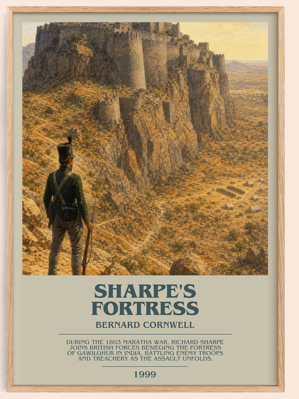 Sharpe's Fortress Bookish Wall Art by Bernard Cornwell – framed poster