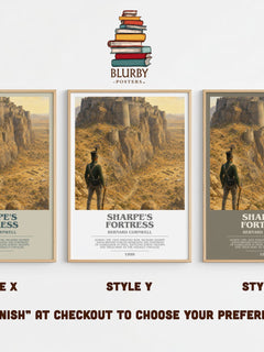Sharpe's Fortress Bookish Wall Art by Bernard Cornwell – Style X, Y and Z side by side – choose your finish