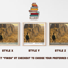 Sharpe's Fortress Literary Art Print by Bernard Cornwell – Style X, Y and Z square prints side by side – choose your finish
