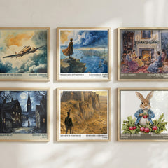 Sharpe's Fortress Literary Art Print by Bernard Cornwell – square print in a six-frame gallery wall