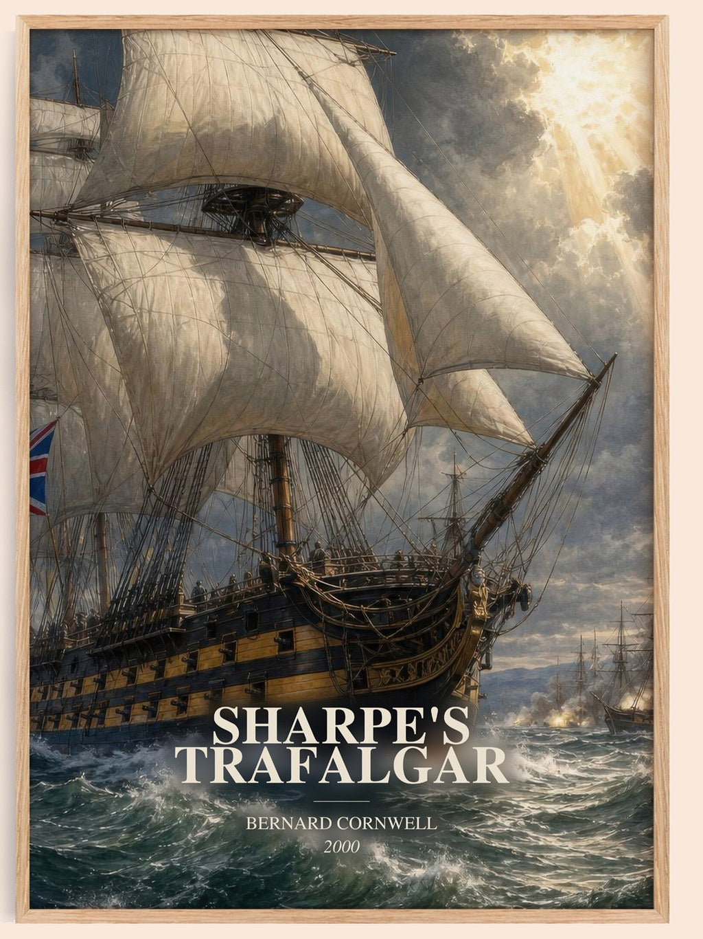 Sharpe's Trafalgar watercolour book poster by Bernard Cornwell – framed literary art print