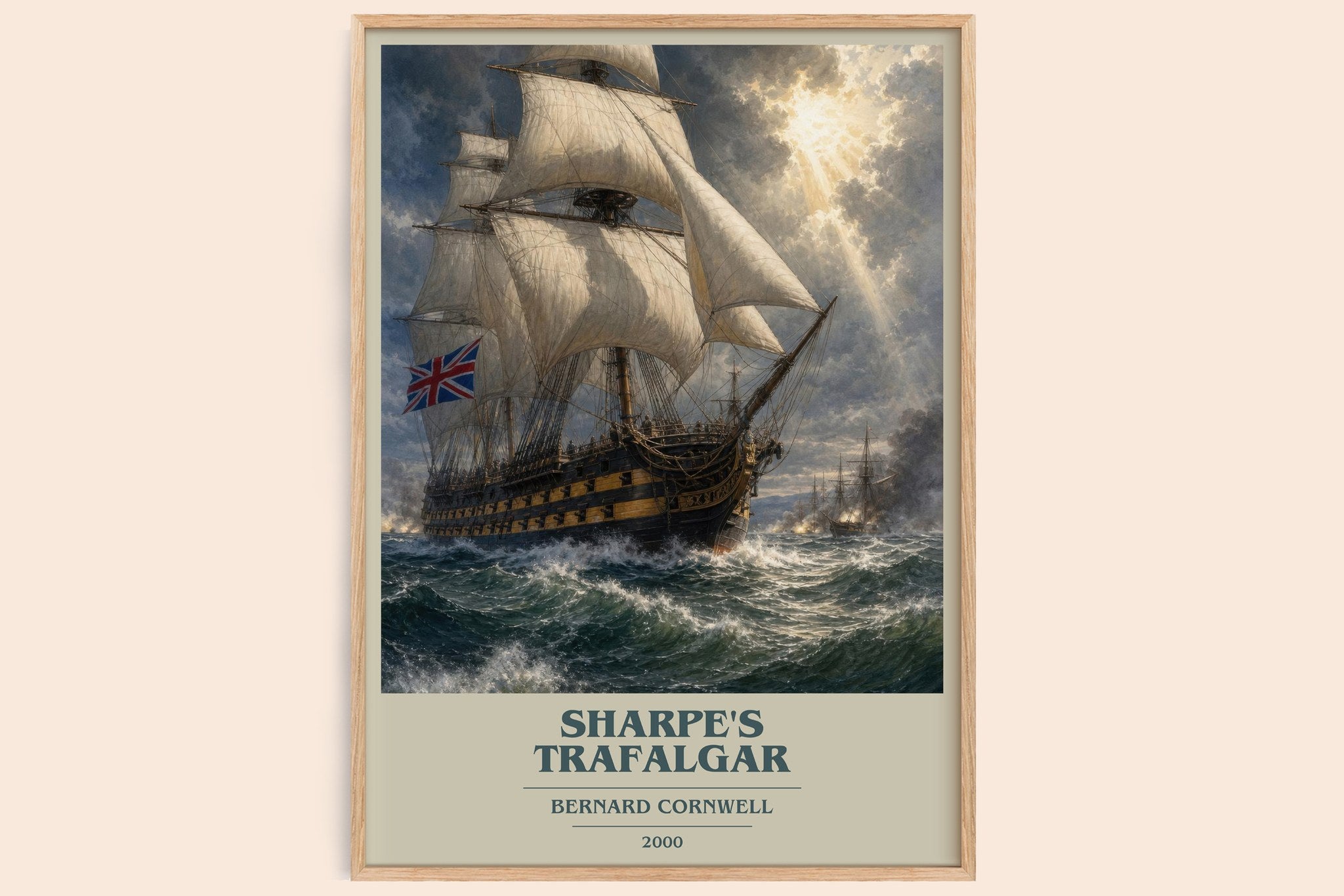 Sharpe's Trafalgar Book Cover Poster by Bernard Cornwell