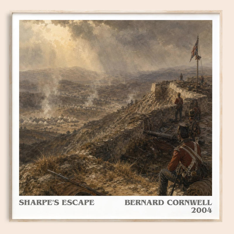 Sharpe's Escape literary book poster by Bernard Cornwell – framed literary art print