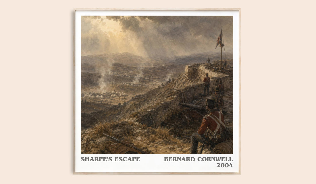 Sharpe's Escape literary book poster by Bernard Cornwell – framed literary art print