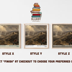 Sharpe's Escape Literary Art Print by Bernard Cornwell – Style X, Y and Z square prints side by side – choose your finish