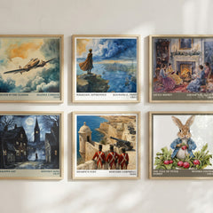 Sharpe's Fury Literary Art Print by Bernard Cornwell – square print in a six-frame gallery wall