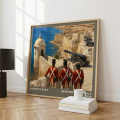 Sharpe's Fury Literary Art Print by Bernard Cornwell – large square framed print leaning against a wall