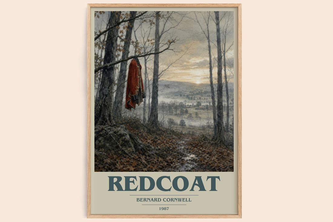 Redcoat book cover book poster by Bernard Cornwell – framed literary art print