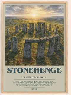 Stonehenge Bookish Wall Art by Bernard Cornwell – framed poster