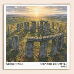 Stonehenge Literary Art Print by Bernard Cornwell – square framed poster