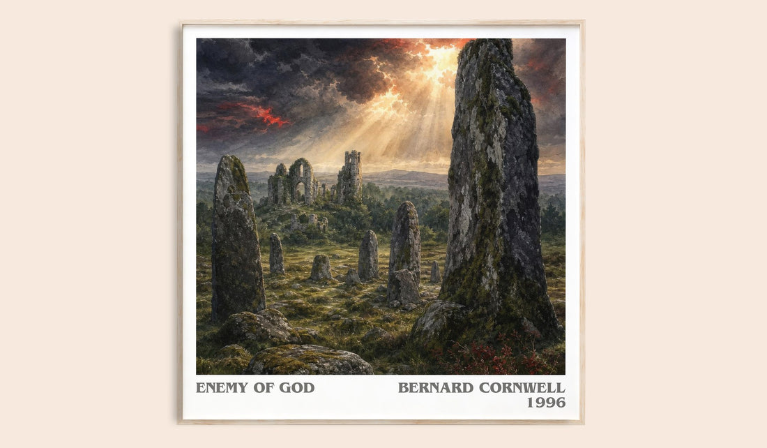 Enemy of God literary book poster by Bernard Cornwell – framed literary art print