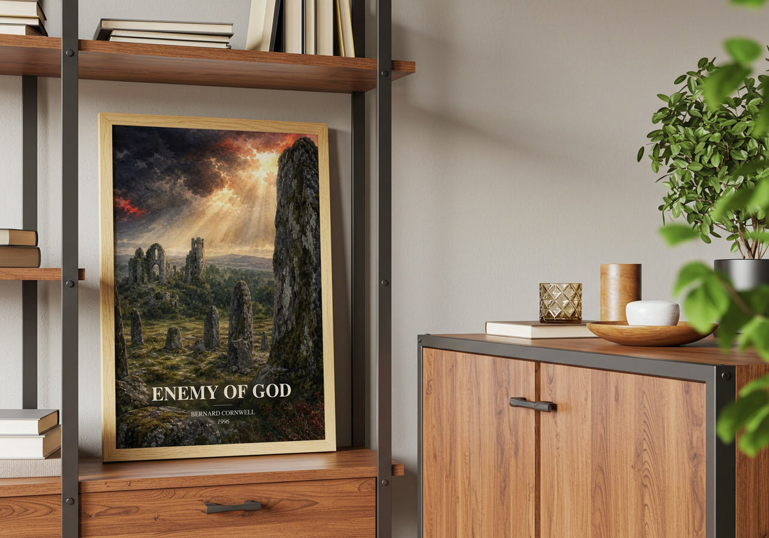 Enemy of God book watercolour illustration paper finish options – matte satin gloss