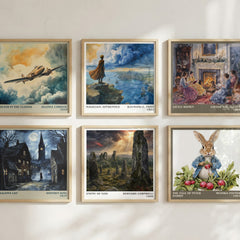 Enemy of God Literary Art Print by Bernard Cornwell – square print in a six-frame gallery wall