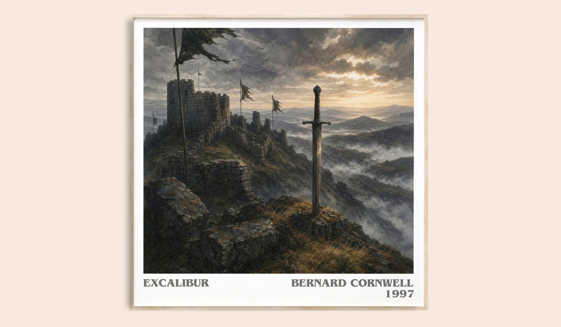 Excalibur literary book poster by Bernard Cornwell – framed literary art print