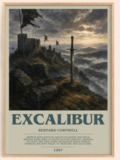 Excalibur Bookish Wall Art by Bernard Cornwell – framed poster