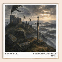 Excalibur Literary Art Print by Bernard Cornwell – square framed poster