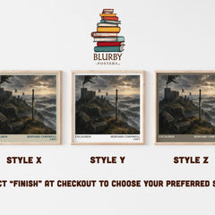 Excalibur Literary Art Print by Bernard Cornwell – Style X, Y and Z square prints side by side – choose your finish