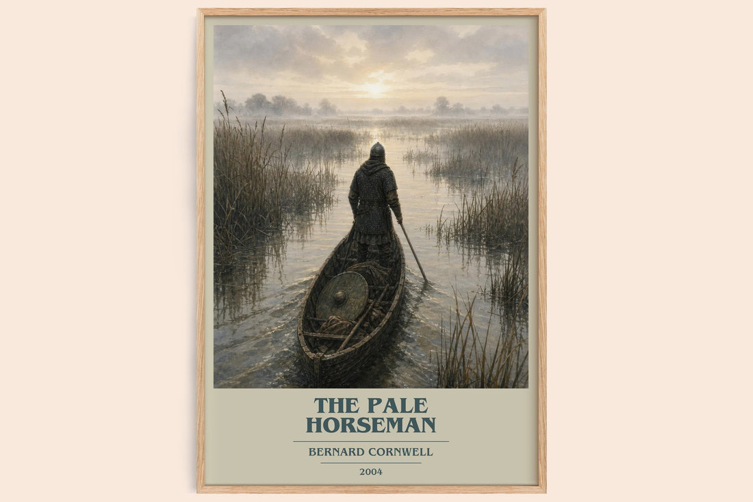 The Pale Horseman book cover book poster by Bernard Cornwell – framed literary art print