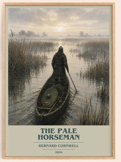 The Pale Horseman Book Cover Poster by Bernard Cornwell – framed poster