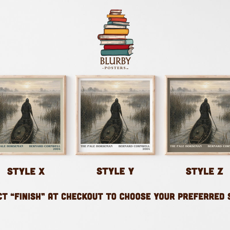 The Pale Horseman literary print in frame leaning in hallway – historical fiction wall art