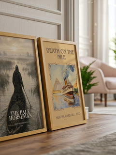 The Pale Horseman watercolour print framed by window – literary home decor