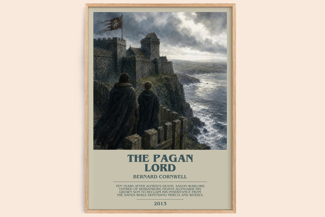 The Pagan Lord bookish book poster by Bernard Cornwell – framed literary art print