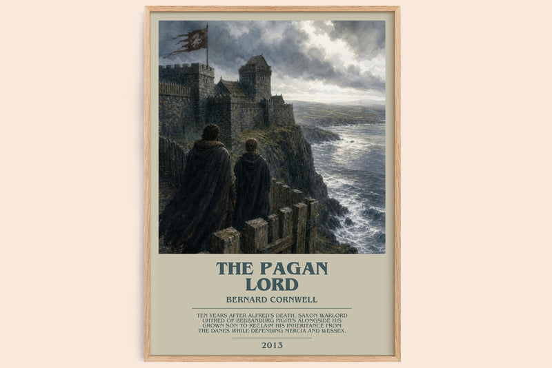 The Pagan Lord bookish book poster by Bernard Cornwell – framed literary art print