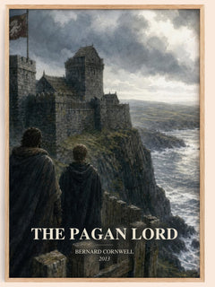 The Pagan Lord watercolour book poster by Bernard Cornwell – framed literary art print