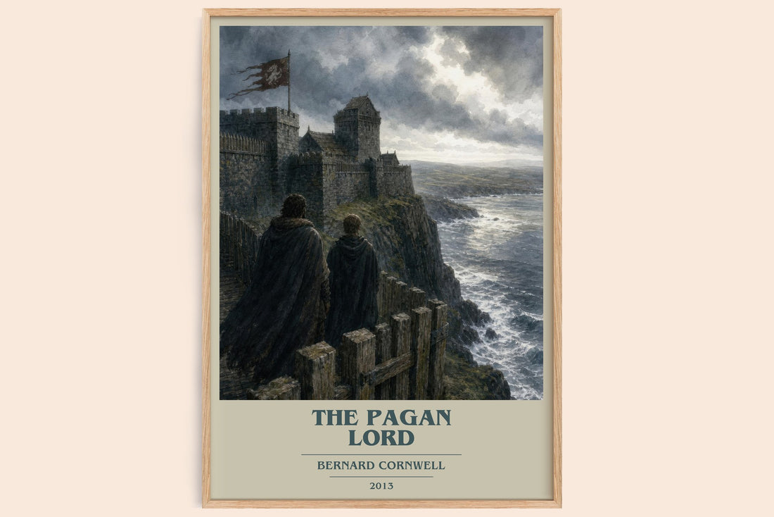 The Pagan Lord book cover book poster by Bernard Cornwell – framed literary art print