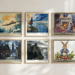 The Pagan Lord Literary Art Print by Bernard Cornwell – square print in a six-frame gallery wall