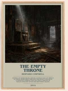 The Empty Throne Bookish Wall Art by Bernard Cornwell – framed poster