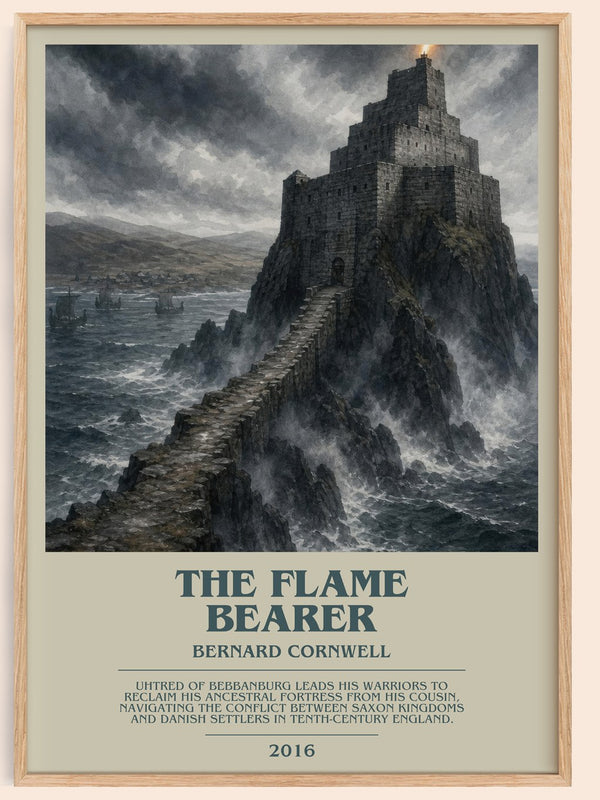 The Flame Bearer bookish book poster by Bernard Cornwell – framed literary art print