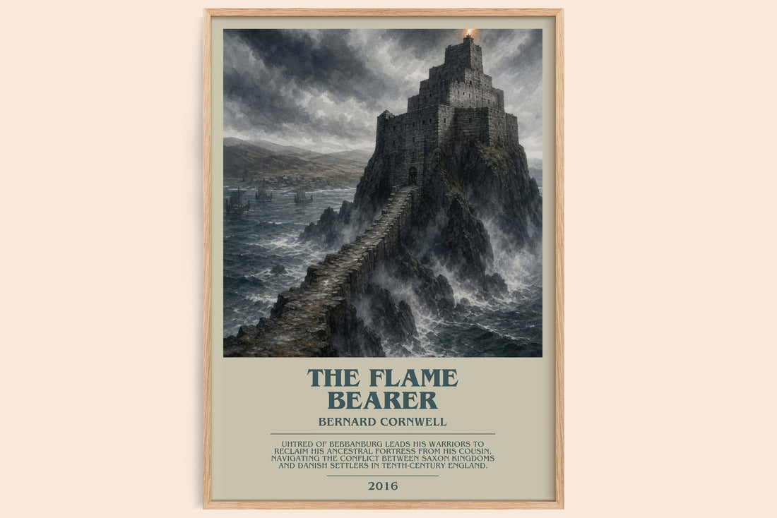 The Flame Bearer bookish book poster by Bernard Cornwell – framed literary art print