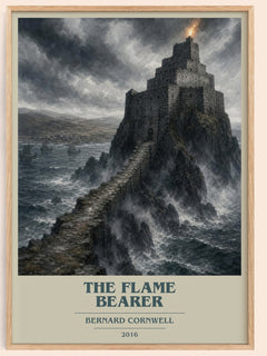 The Flame Bearer Book Cover Poster by Bernard Cornwell – framed poster
