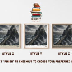 The Flame Bearer Literary Art Print by Bernard Cornwell – Style X, Y and Z square prints side by side – choose your finish