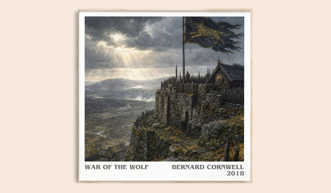 War of the Wolf literary book poster by Bernard Cornwell – framed literary art print