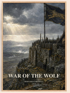 War of the Wolf watercolour book poster by Bernard Cornwell – framed literary art print