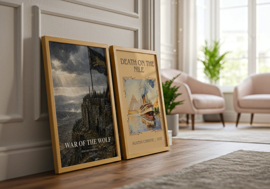 War of the Wolf watercolour print framed by window – literary home decor