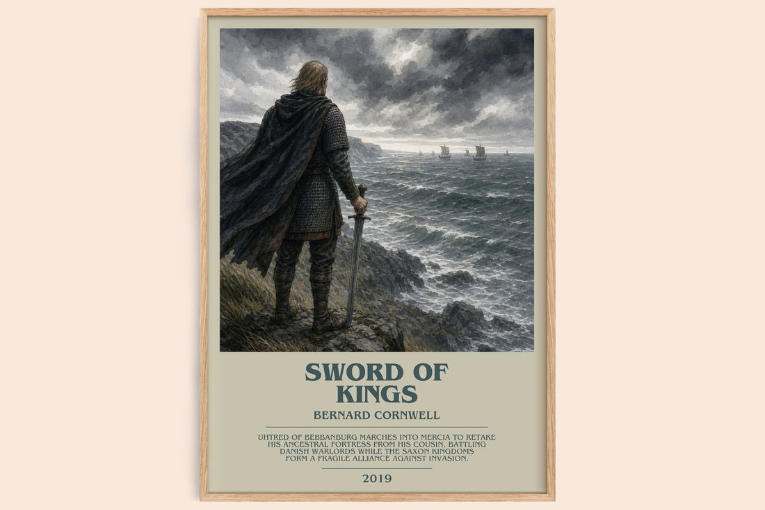 Sword of Kings bookish book poster by Bernard Cornwell – framed literary art print