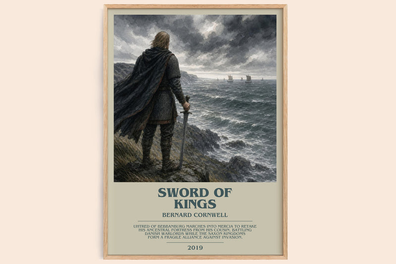 Sword of Kings bookish book poster by Bernard Cornwell – framed literary art print