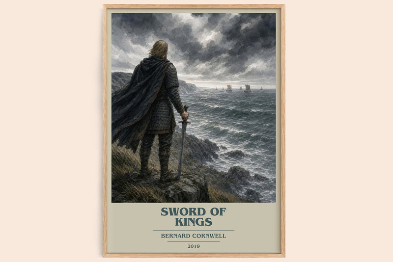 Sword of Kings book cover book poster by Bernard Cornwell – framed literary art print