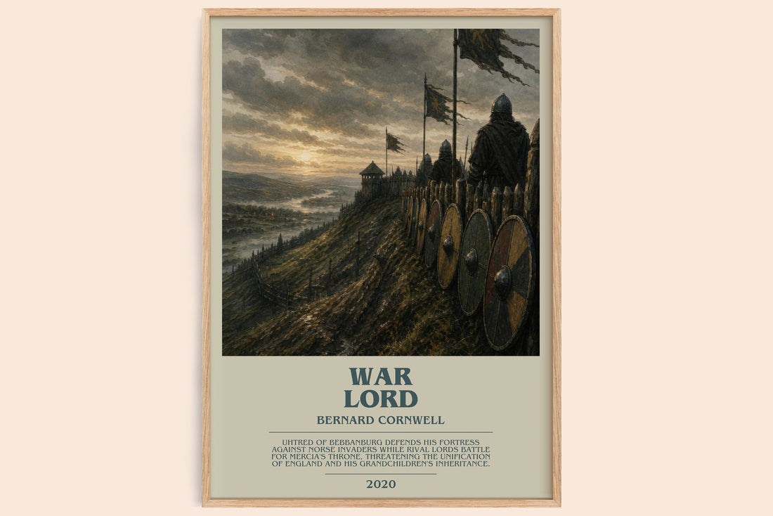 War Lord bookish book poster by Bernard Cornwell – framed literary art print