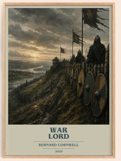 War Lord Book Cover Poster by Bernard Cornwell – framed poster