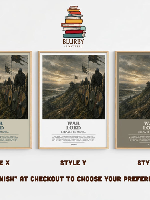 War Lord bookish print in frame leaning in hallway – historical fiction wall art