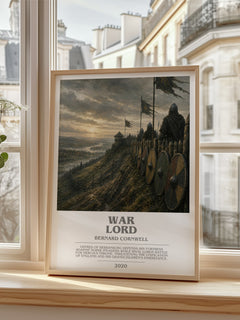 War Lord Bookish Wall Art by Bernard Cornwell – framed print by a bright window