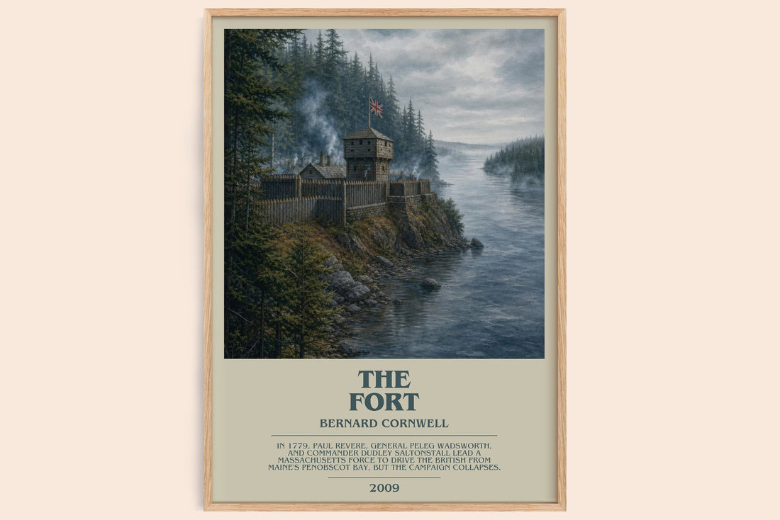 The Fort bookish book poster by Bernard Cornwell – framed literary art print