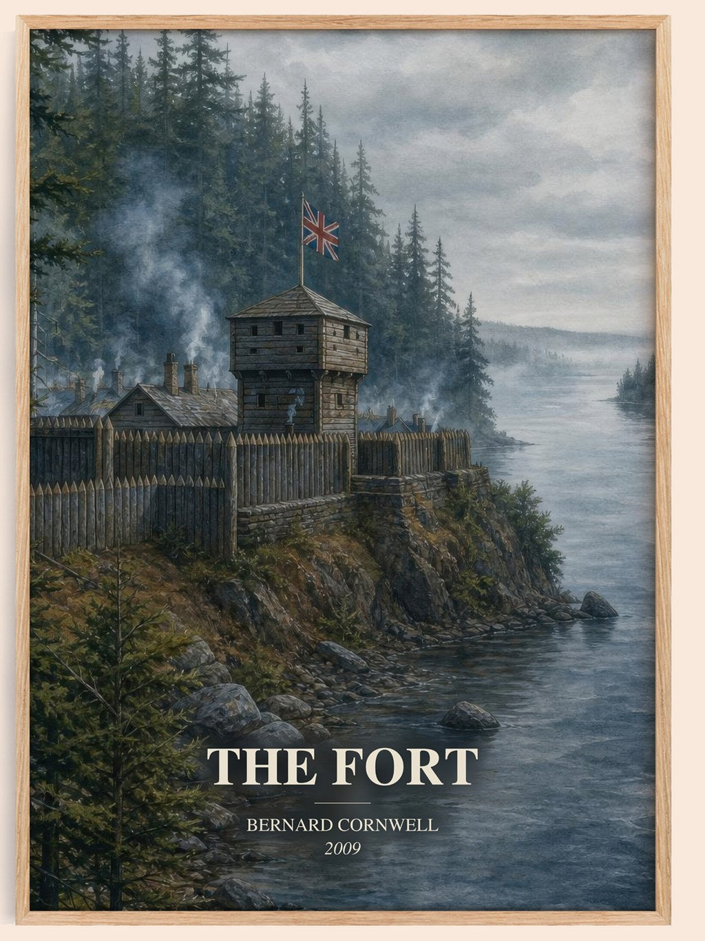 The Fort watercolour book poster by Bernard Cornwell – framed literary art print