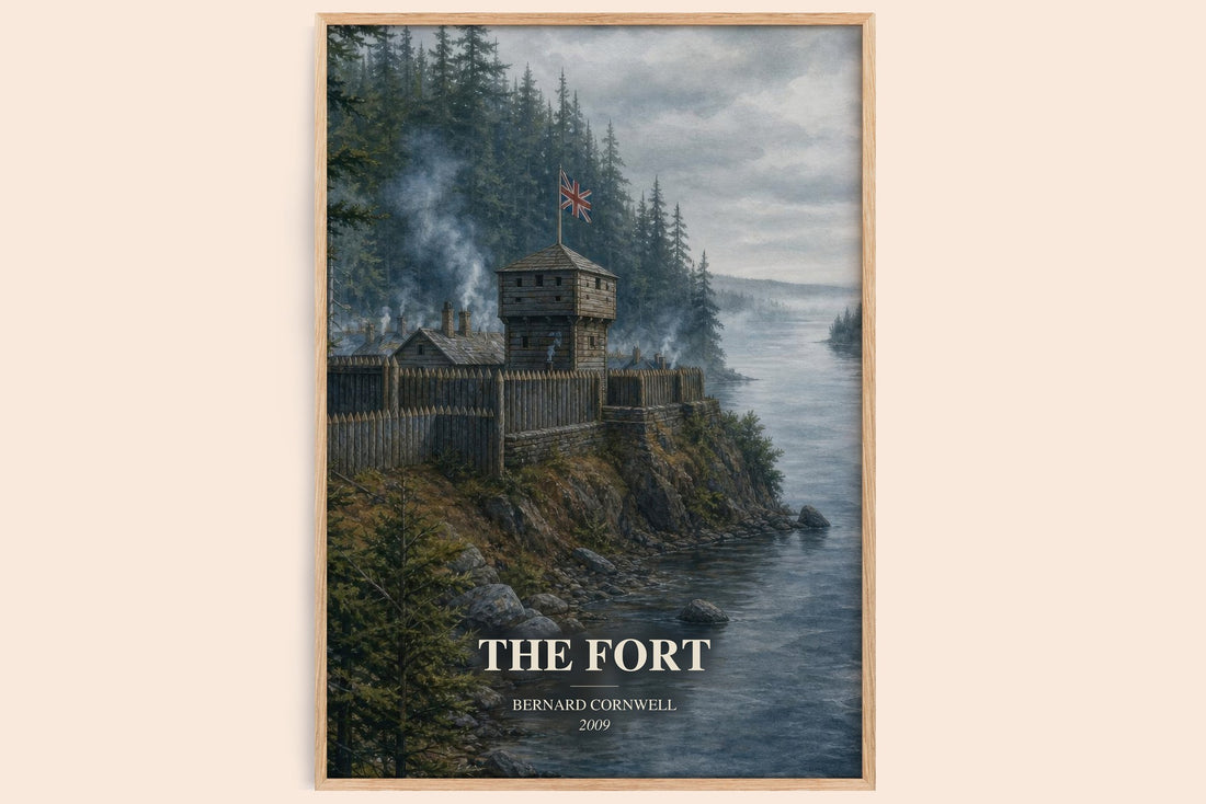 The Fort watercolour book poster by Bernard Cornwell – framed literary art print