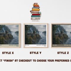 The Fort Literary Art Print by Bernard Cornwell – Style X, Y and Z square prints side by side – choose your finish
